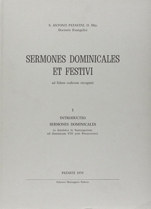 Sermones dominicales et festivi ad fidem codicum recogniti - I