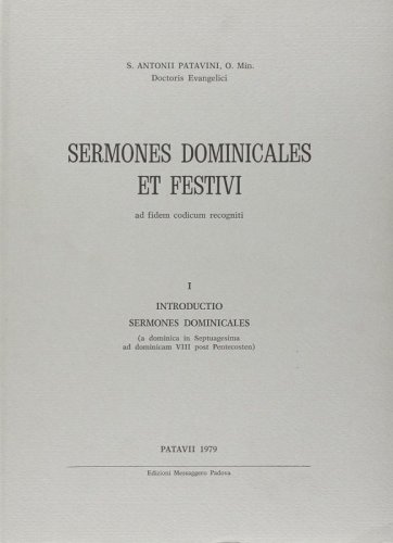 Sermones dominicales et festivi ad fidem codicum recogniti - I. Introductio - Sermones dominicales
