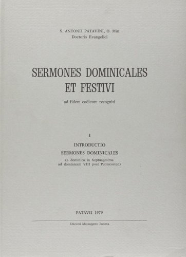 Sermones dominicales et festivi ad fidem codicum recogniti - I - I. Introductio - Sermones dominicales