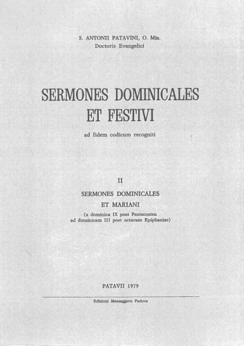 Sermones dominicales et festivi ad fidem codicum recogniti - II - II. Sermones dominicales et mariani